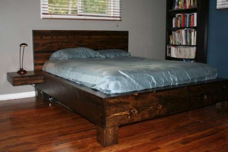 Деревянная кровать из дерева своими руками