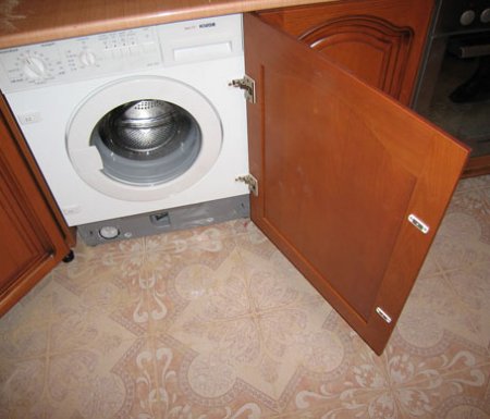 Как установить стиральную машинку на кухне 